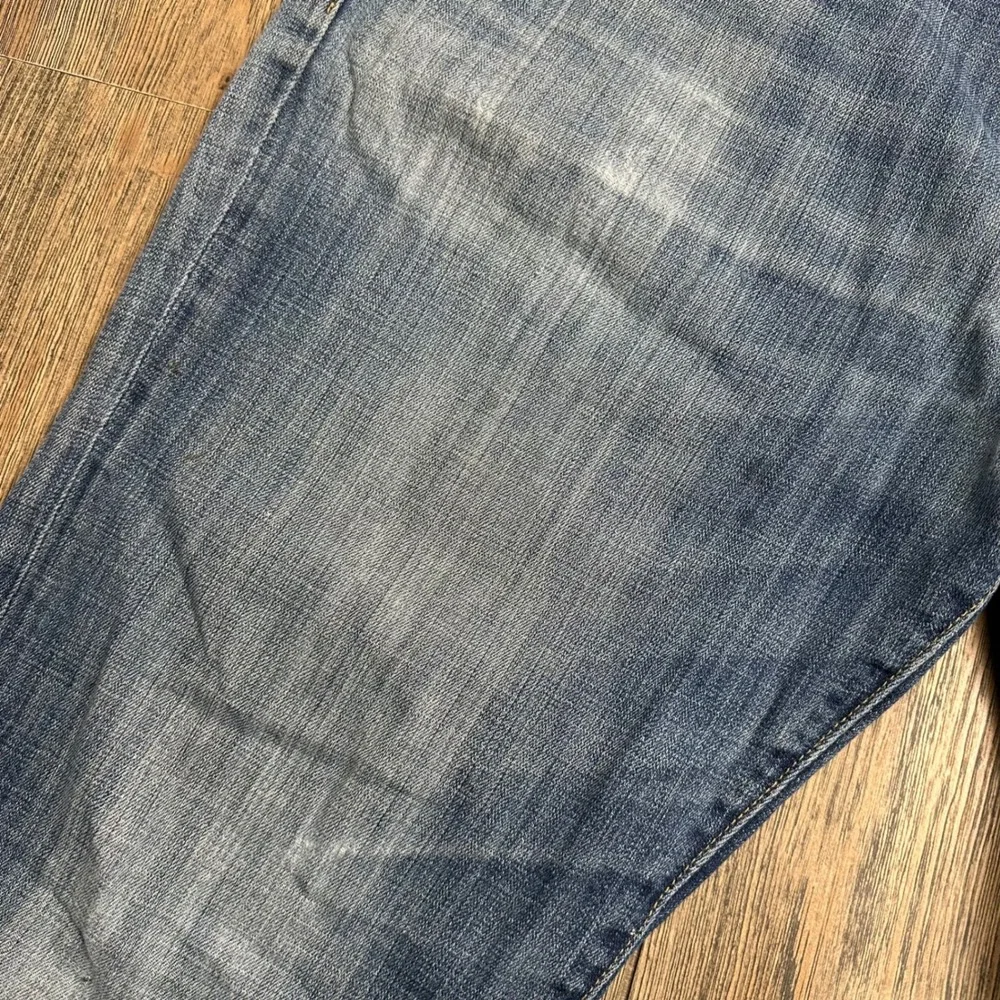 Lucky Brand 361 Vintage Straight Mens Jeans 36x34 Blue Distressed Denim Pants